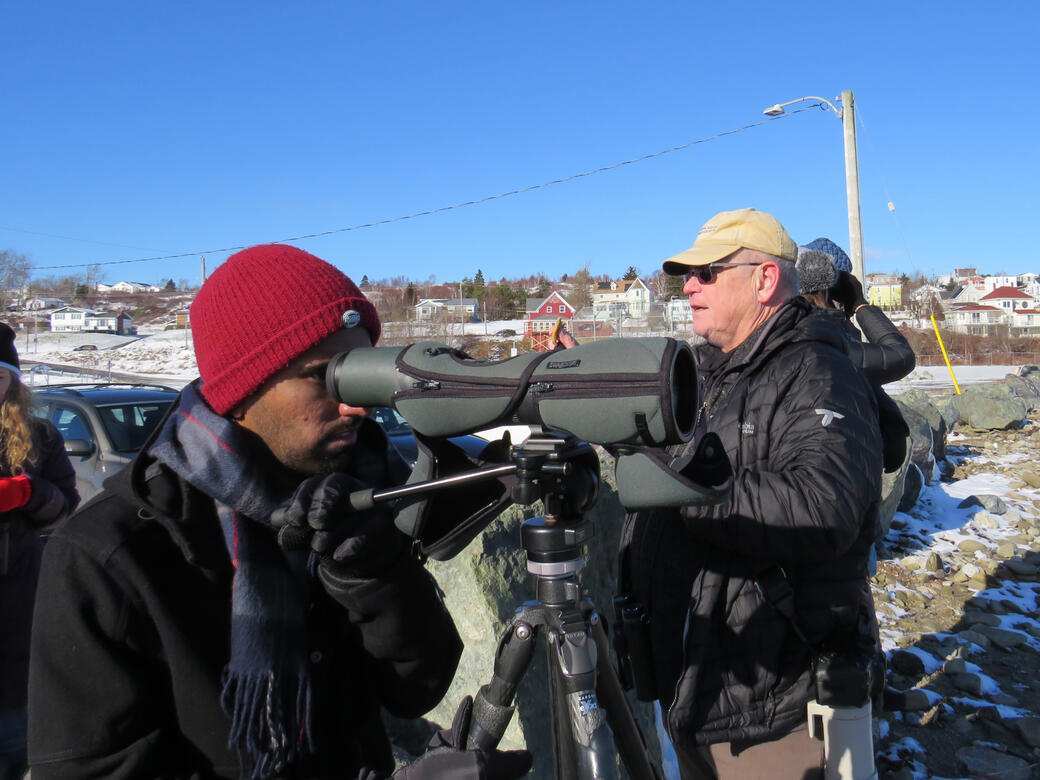 David McCorquodale and J.D. Bharvad at the ACAP CB Harbour Hop January 21st, 2023. Photo by Alicia Penney