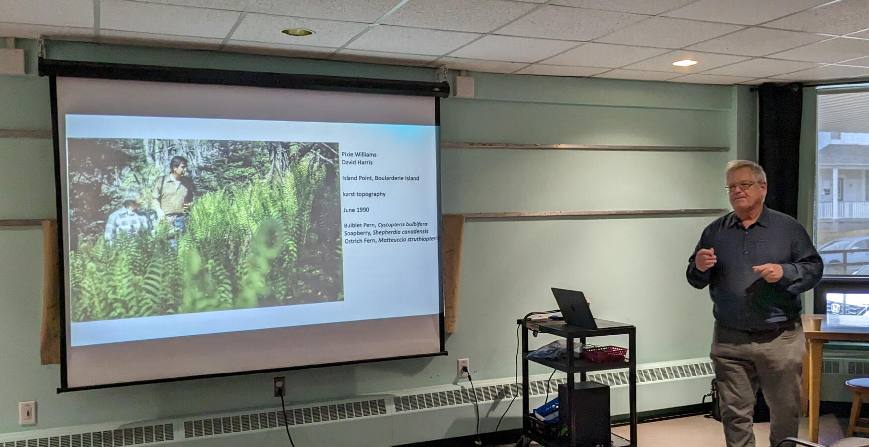 Does that slide feature a young David Schwimmer? No! It's one of our longtime members, Dave Harris!